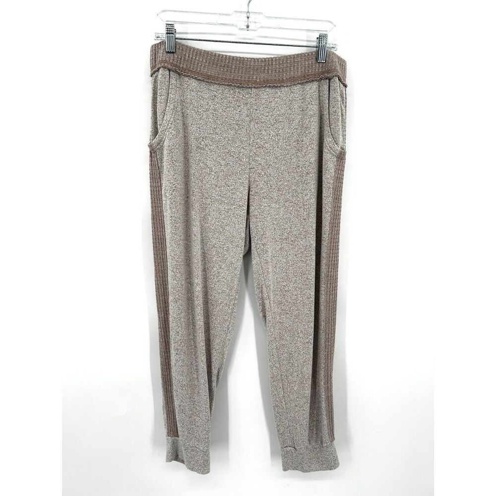 ANTHROPOLOGIE Saturday Sunday Waffle Knit Ruffle Cozy Jogger Lounge Set Medium - Picture 7 of 12